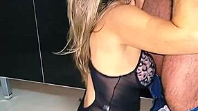 feel the rush as we fuck the blonde milf in the sink and cum inside