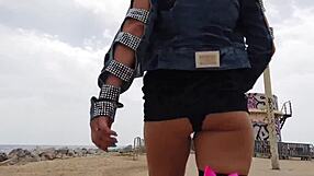 public squirt masturbation on beach