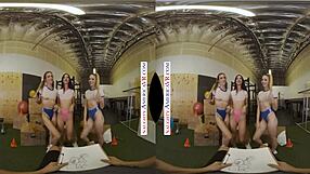 Aiden Ashley And Jazmin Luv Surprise Trainer With Blowjob!