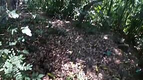 Pervert Drags Slut Into Woods