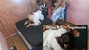 Gang bang for ultra vadia Latina BBW with three men - Leo Ogro