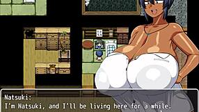 tanned girl natsuki hentai game ep 4 plump sweaty curvy body