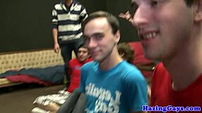 Twink hazing with raw anal action in college dorm