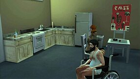 yo, this tattooed girl bangs an invalid in wild action