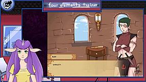 in avatar trainer part 23, a guard gives a blowjob.