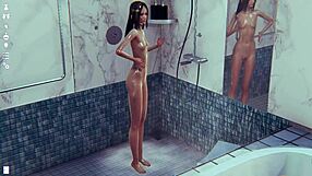 Skinny Girl Gets Fucked In Shower!