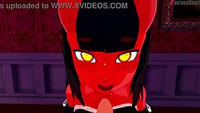 Meru the succubus fucks in full fantasy anime style