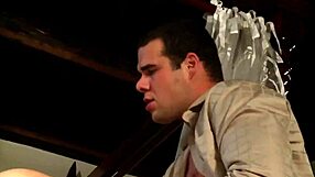 He finds cleaning lady masturbating with vibrator in uniform