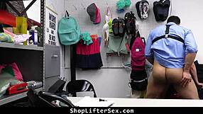 teen bent over in shoplifter sex