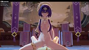 坎迪斯在动漫本子场景中狂野行动