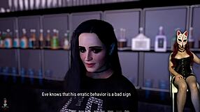 Stripper gives blowjob in club