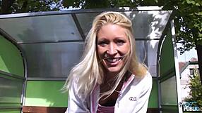 Come on, push me harder, fake agent, fuck me more in public!