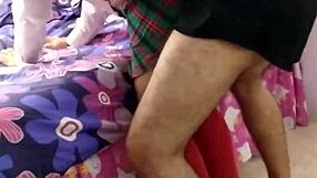 mexican student shows off in skirt for grades