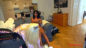 i got two busty asian and ebony beauties masked up. their big tits were all mine to play with.