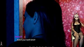 Stripper gives blowjob in club