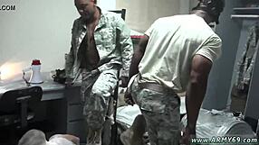 Naked Soldier in Army Gay Hazing Shower Fucking Scene