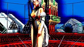 beautiful half-naked whore dances with exposed pussy in anime hentai