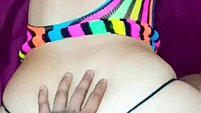 i put on lingerie for husband's friend and he fucks me