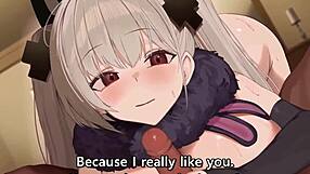 Horny Anime Girl Submissively Bends Over for Pussy Creampie and Blowjob