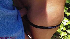 Hey, I came in my stepsister's panties while we were in the garden together