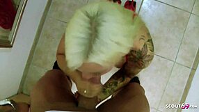 Sexy Cora, German amateur teen, delivers kinky hidden pov blowjob