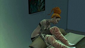 yo, this tattooed girl bangs an invalid in wild action