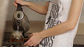 serpent engages in a hard kitchen fuck with anal and blowjob