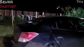 bruna sucking big cock in club parking lot, want a turn?