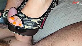 Stepmom loses at cards, gets fingered in sexy heels