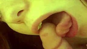 Sucking my boyfriend's dick with big tits!