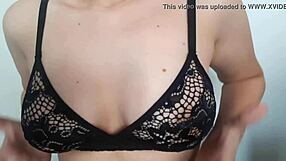 Nipples game with big tits lingerie boobs natural tits hardcore