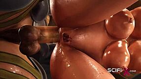 Sci-Fi Bdsm Bunker Sexy Young Blonde Cuffed Big Tits Anal