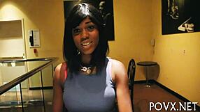 Rough blowjob and fucking with wet tight pussy teen