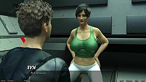 宇宙漂流40で、このグラマラスMILFがホットヨガでデカ乳見せびらかし！