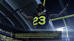 In a wild 3D game, fat mature babe moves the football chains