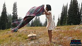 exotic playboy model undresses outdoors and on a boat