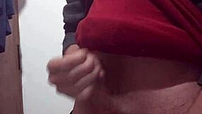 Jerking Off Hard with Clothes Still On!