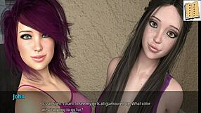 Big Tits Cheerleaders Welcome John in Erotic 3D Game Scene