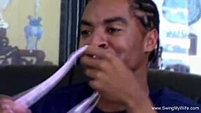 ebony wife, you loving this white cock banging you?