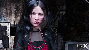 Oiled up model dances in fashion business game