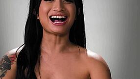 small tits asian milf avery black masturbates after interview