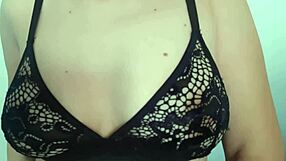 Nipples game with big tits lingerie boobs natural tits hardcore