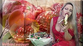 food porn with financial domination and masturbation