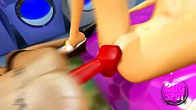 Busty Lesbians Try Double Dildo in Store!