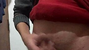 Jerking Off Hard with Clothes Still On!