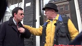 Eurobabe Masturbates in Redlight District After Steamy Sex Session