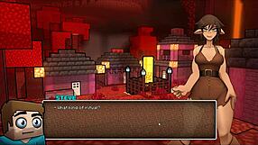 Hornycraft Parody Hentai Game Public Creampie