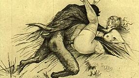 Vintage Erotic Illustration with Classic Sensual Charm