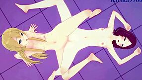 rin toyama and ko yagami, ready for intense lesbian and futanari hentai?