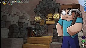 Hornycraft Parody Hentai Game Public Creampie